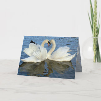 Tarjeta Corazón Cisne Chaperonado Amor