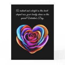 Corazón Colorido de Rosas - Día de San Valentín-