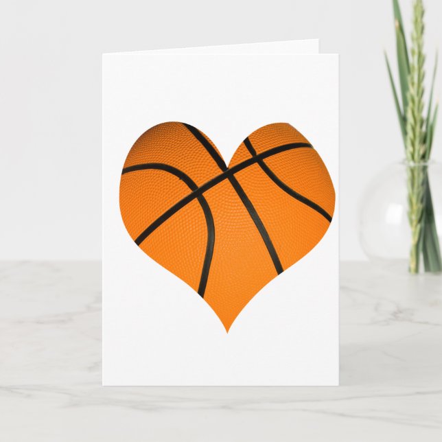 Tarjeta Corazón con forma de baloncesto (Anverso)