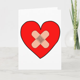 Tarjeta Corazón con tiritas