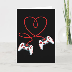 Tarjeta Corazón Controlador de videojuegos Día de San Vale