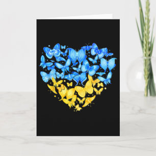 Tarjeta Corazón Corazón Ucrania Mariposa Ucrania Girasol 1