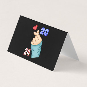 Tarjeta Corazón coreano 2024