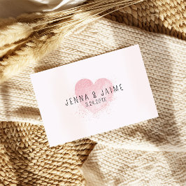 Tarjeta Corazón de Acuarela Rosa Aniversario o Boda