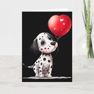 Tarjeta Corazón de amor dálmata para el día de San Valentí