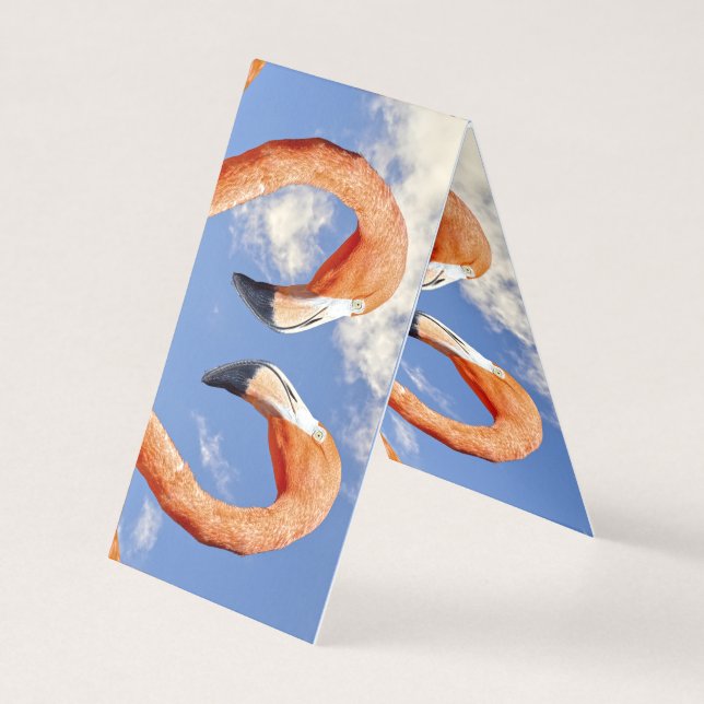 Tarjeta Corazón de amor flamingo caribeño (Anverso)