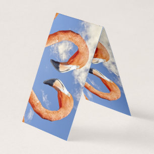 Tarjeta Corazón de amor flamingo caribeño