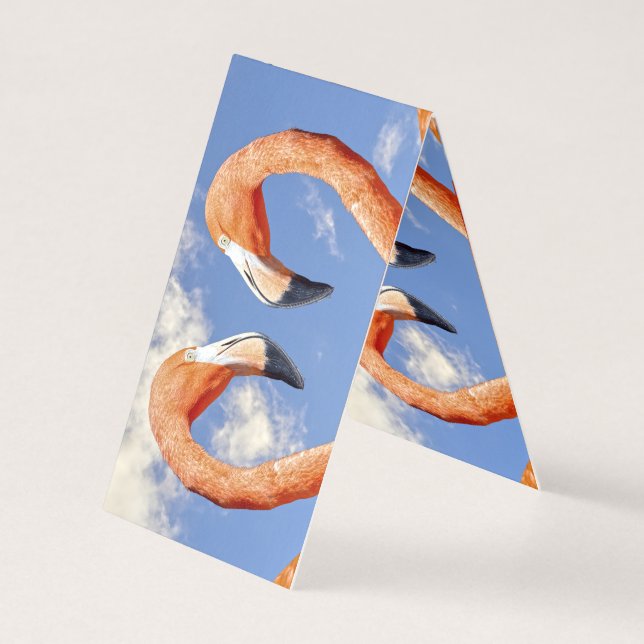 Tarjeta Corazón de amor flamingo caribeño (Reverso)
