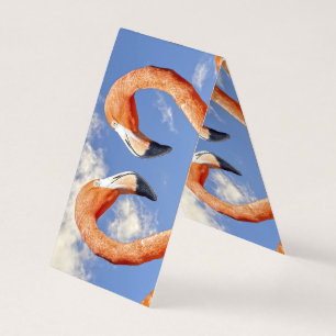 Tarjeta Corazón de amor flamingo caribeño