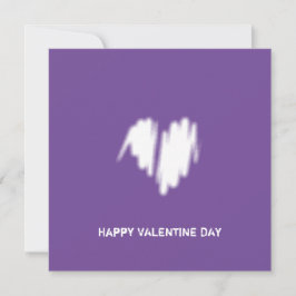 Tarjeta Corazón de amor monocromo moderno y elegante limpi