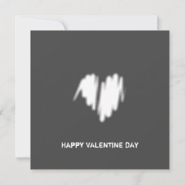 Tarjeta Corazón de amor monocromo moderno y elegante limpi