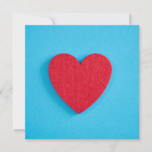 Tarjeta Corazón de amor rojo