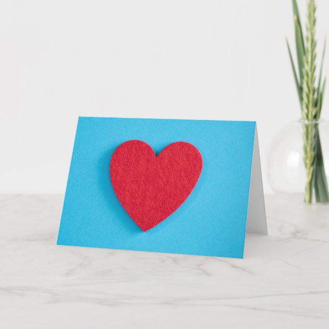 Tarjeta Corazón de amor rojo (Anverso)