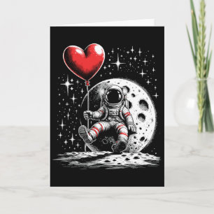 Tarjeta Corazón de astronauta espacial Bylloon Día de San 