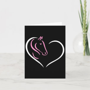 Tarjeta Corazón de Caballo Cute Caballo Montando Ecuestria