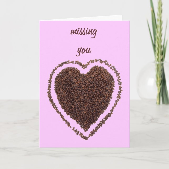 Tarjeta corazón de café (Anverso)