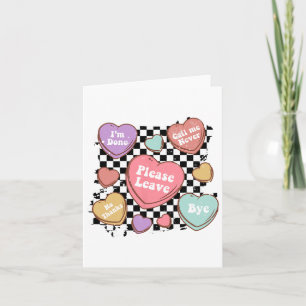 Tarjeta Corazón de caramelo divertido de San Valentín anti