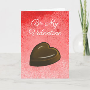 Tarjeta Corazón de Chocolate del Día de San Valentín