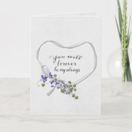 Tarjeta Corazón de cinta con Ivy Bouquet