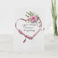Corazón de cinta con Rosa y marfil