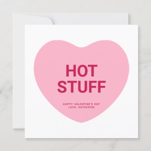 Tarjeta Corazón de conversación de personalizado rosa rojo