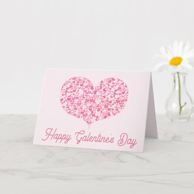 Tarjeta Corazón de corazones - Feliz Día de Galentine (Planta pequeña)