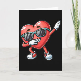 Tarjeta Corazón de Dabbing Divertido Día de San Valentín B
