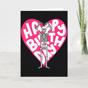 Tarjeta Corazón de esqueleto divertido Día de San Valentín