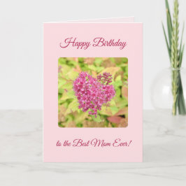 Tarjeta Corazón de flores naturales - Feliz cumpleaños, ma