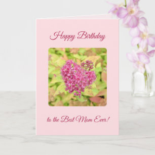 Tarjeta Corazón de flores naturales - Feliz cumpleaños, ma