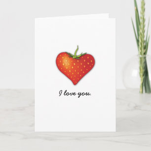 Tarjeta Corazón de fresa