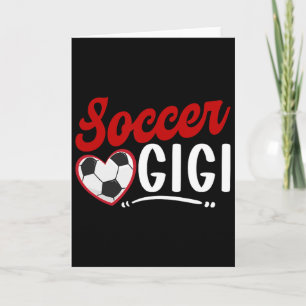 Tarjeta Corazón de fútbol Gigi Abuela Gigi de un jugador d