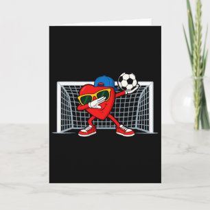 Tarjeta Corazón de fútbol portero Footll amante chicos Val