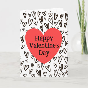 Tarjeta Corazón de Grafiti Día de San Valentín