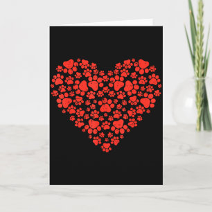 Tarjeta Corazón de Huella de Pata Día de San Valentín Lind
