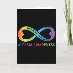Tarjeta Corazón de Infinito Amor Conciencia del Autismo No