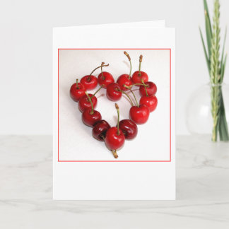 Tarjeta Corazón de la cereza