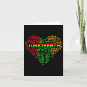 Tarjeta Corazón de la historia negra de la libertad africa