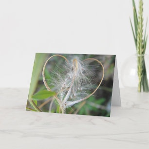 Tarjeta Corazón de la planta ligera del mapa de saludo, en