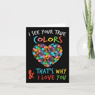 Tarjeta Corazón De Manos Veo Tus Verdaderos Colores Por Es