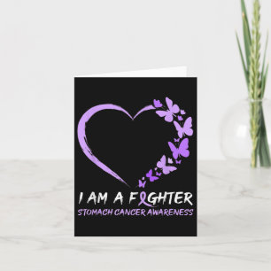 Tarjeta Corazón de Mariposa Soy Un Luchador Contra El Cánc