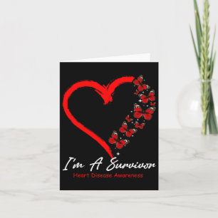 Tarjeta Corazón de mariposa Soy un sobreviviente de enferm