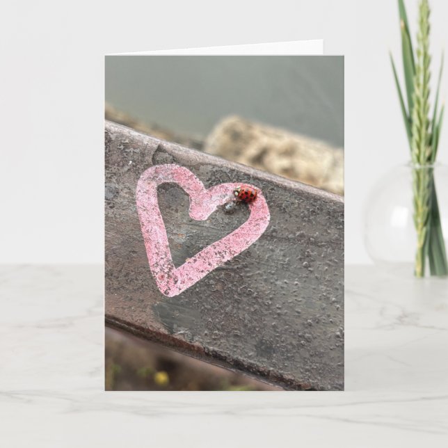 Tarjeta Corazón de Mariquita (Anverso)