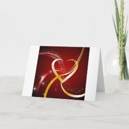 Tarjeta Corazón De Oro Corazones Aman El Destino