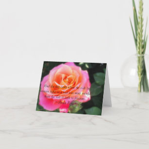 Tarjeta Corazón de oro Rosa y cotización