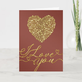 Tarjeta Corazón de Oro San Valentín