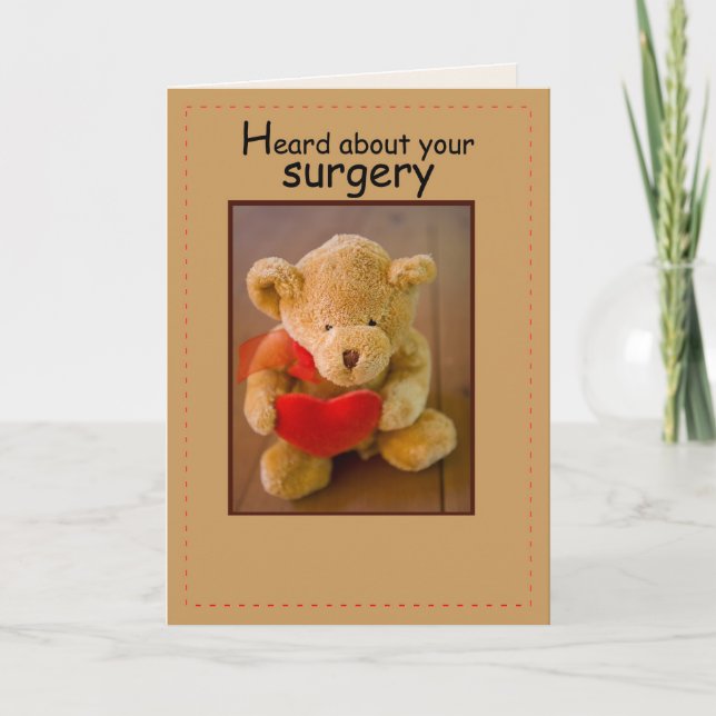 Tarjeta Corazón de oso quirúrgico (Anverso)