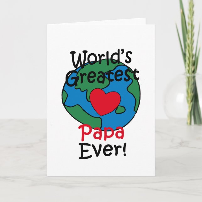 Tarjeta Corazón de Papá Más Grande del Mundo (Anverso)