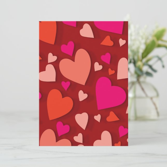 Tarjeta Corazón de papel decorativo 6 (Anverso de pie)