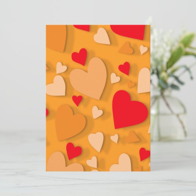 Tarjeta Corazón de papel decorativo 7 (Anverso de pie)